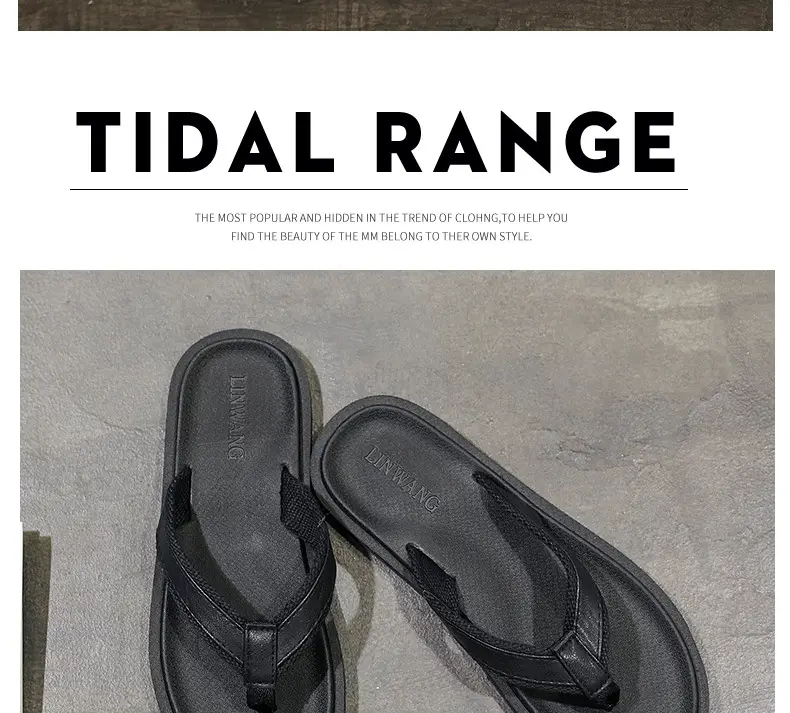 Men's Orange Strap Flip Flops Non-Slip Casual — feature 6