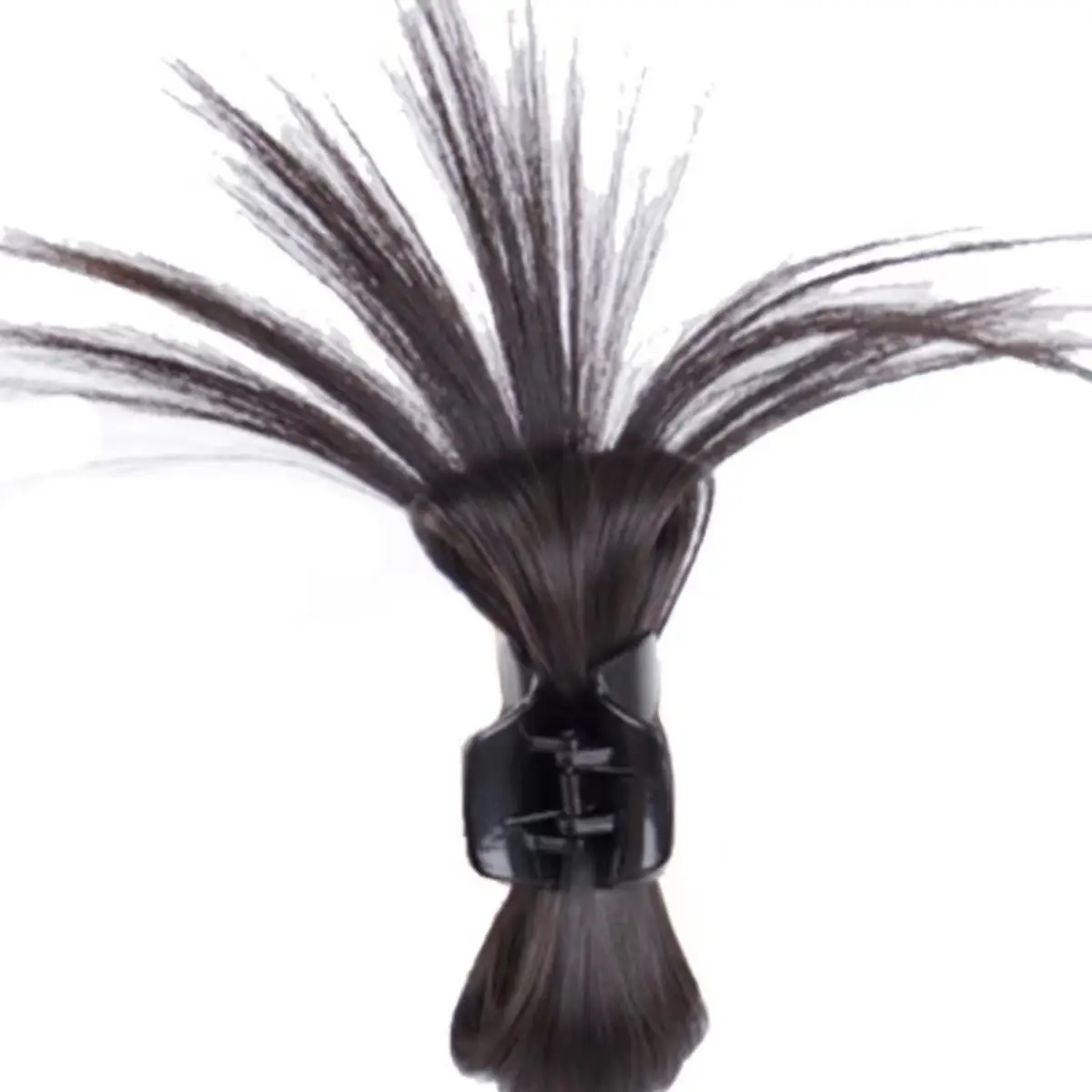 Half-Tied Hairpin Chicken Feather Ponytail High Ponytail Grip Clip Meatball Hair Accessory - Image 9
