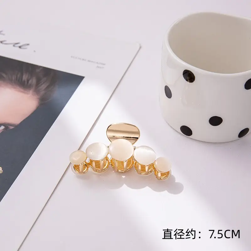 Gold Pearl Hair Clip for Women 11.5cm - Image 18