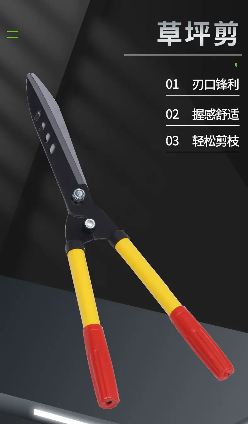 hedgerow shears gardening iron handle lawn shears manganese steel pruning shears fence shears gardening shears holly shears tea shears pruning tools — feature 7