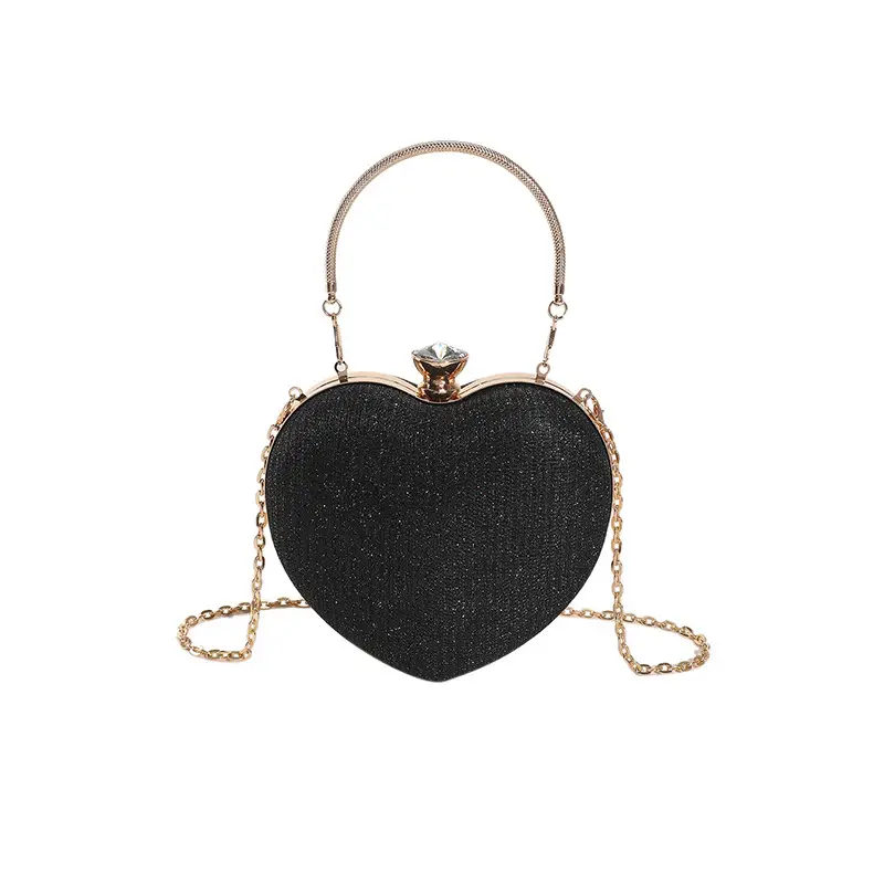 Blue Heart-Shaped Chain Crossbody Bag for Women - Image 10