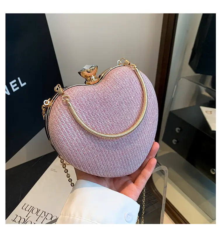 Blue Heart-Shaped Chain Crossbody Bag for Women — feature 23