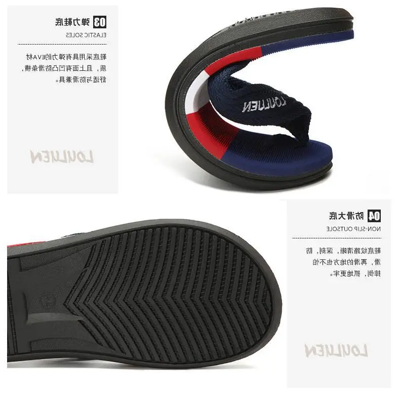 Fujian big manufacturers 2023 cross-border flip-flops men's beach slippers summer wear European and American men's sandals wholesale — feature 10