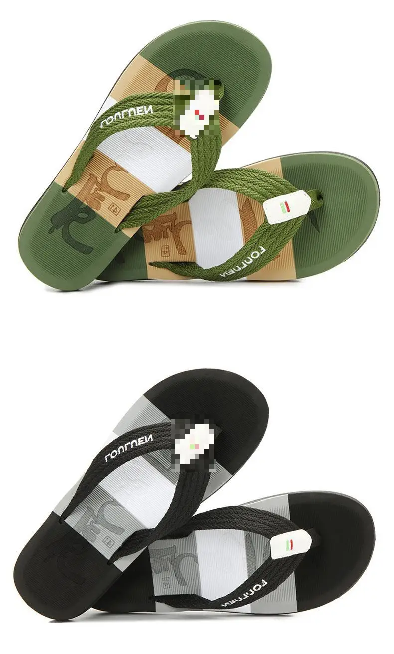 Fujian big manufacturers 2023 cross-border flip-flops men's beach slippers summer wear European and American men's sandals wholesale — feature 3
