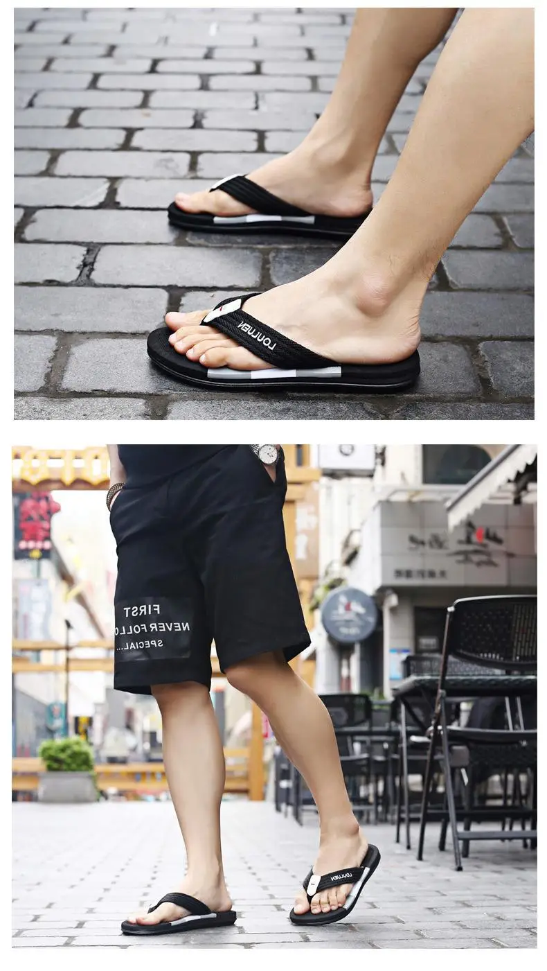 Fujian big manufacturers 2023 cross-border flip-flops men's beach slippers summer wear European and American men's sandals wholesale — feature 6