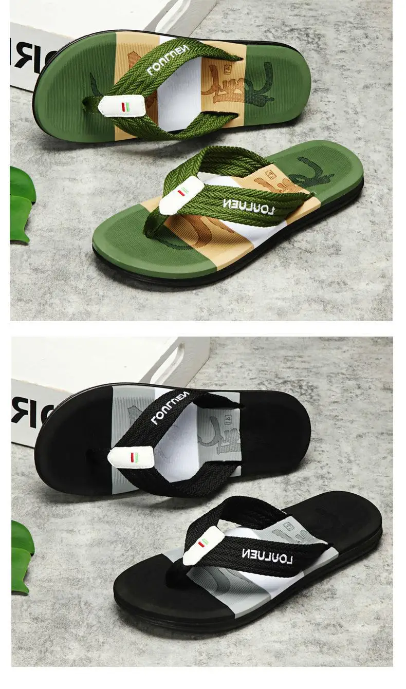 Fujian big manufacturers 2023 cross-border flip-flops men's beach slippers summer wear European and American men's sandals wholesale — feature 8