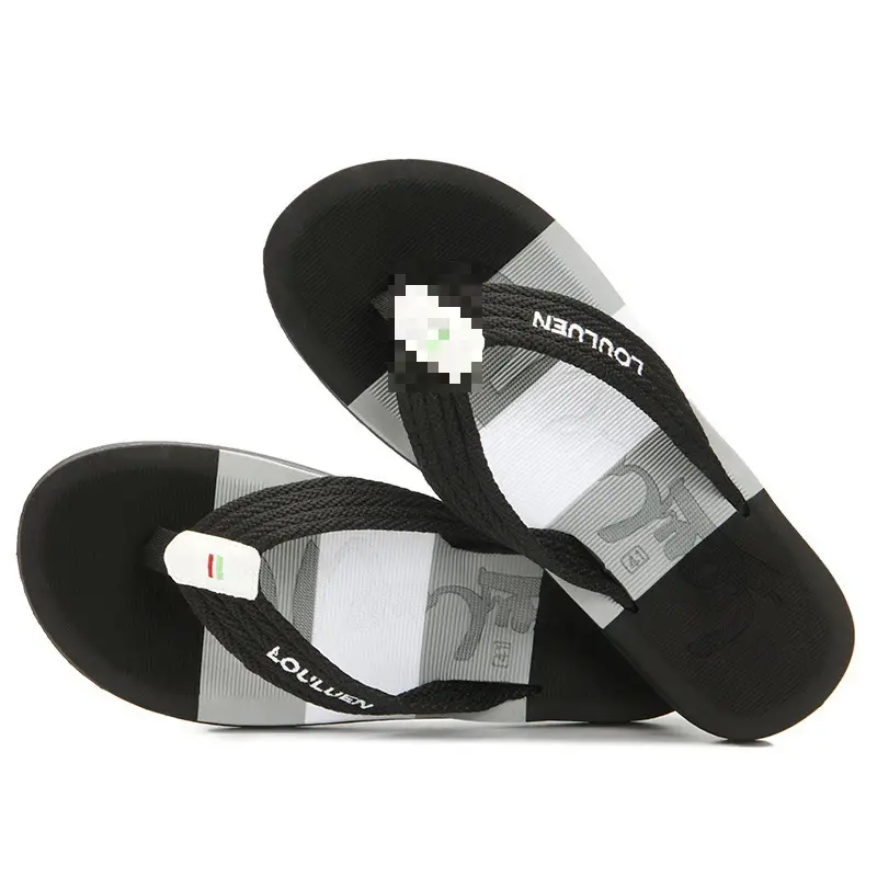 Fujian big manufacturers 2023 cross-border flip-flops men's beach slippers summer wear European and American men's sandals wholesale