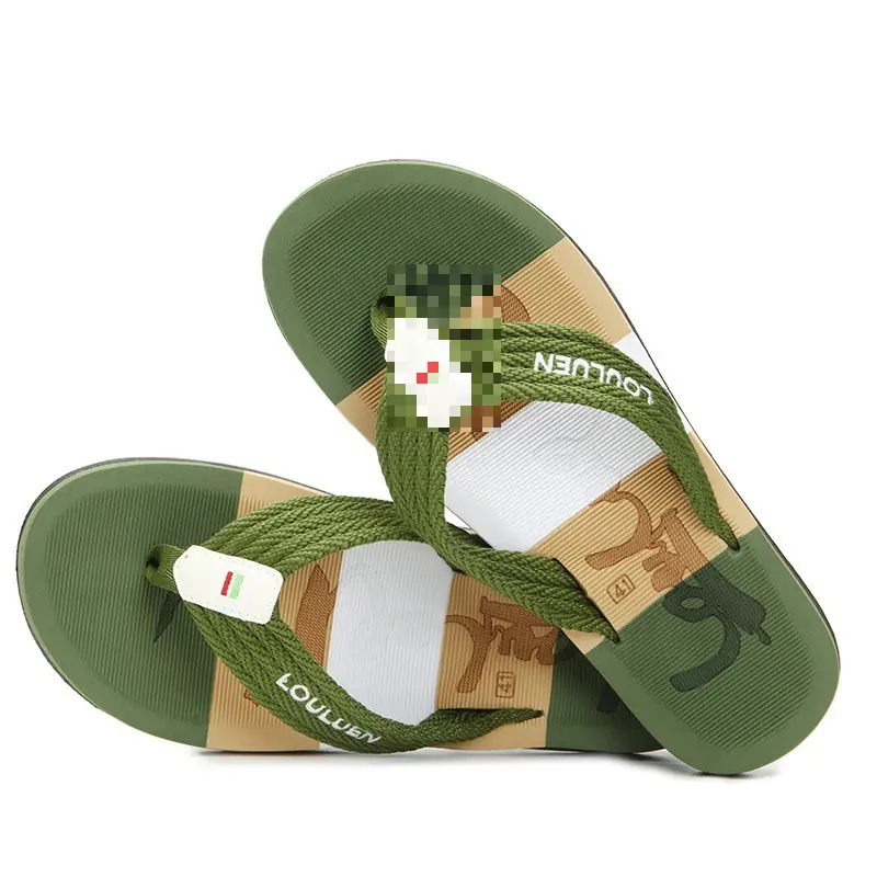 Fujian big manufacturers 2023 cross-border flip-flops men's beach slippers summer wear European and American men's sandals wholesale - Image 2