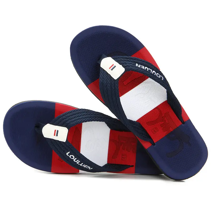 Fujian big manufacturers 2023 cross-border flip-flops men's beach slippers summer wear European and American men's sandals wholesale - Image 3