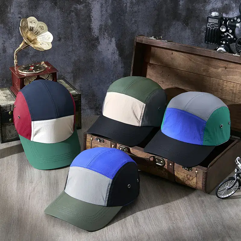 Women Retro Baseball Cap Green White Red Peak Sun Hat - Image 7