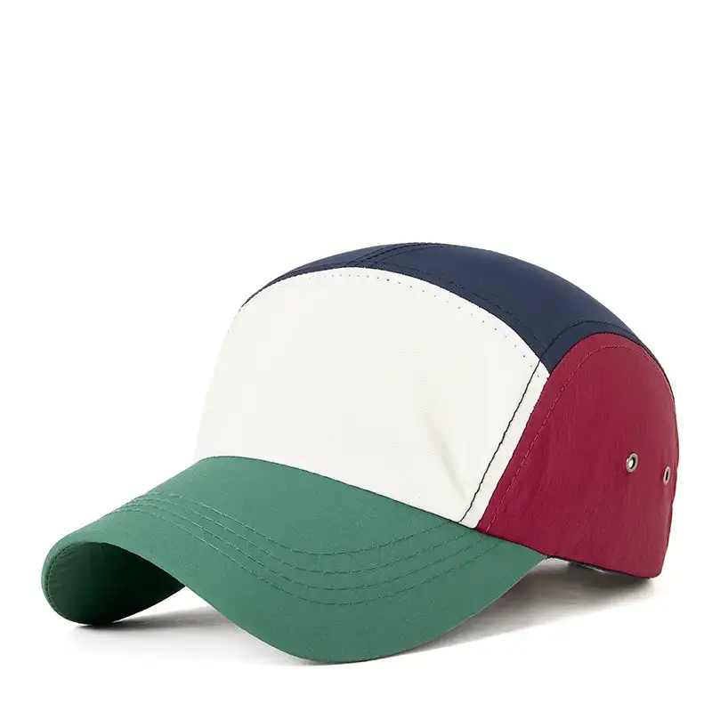Women Retro Baseball Cap Green White Red Peak Sun Hat - Image 3