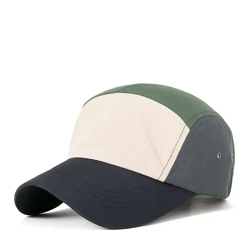 Women Retro Baseball Cap Green White Red Peak Sun Hat - Image 4