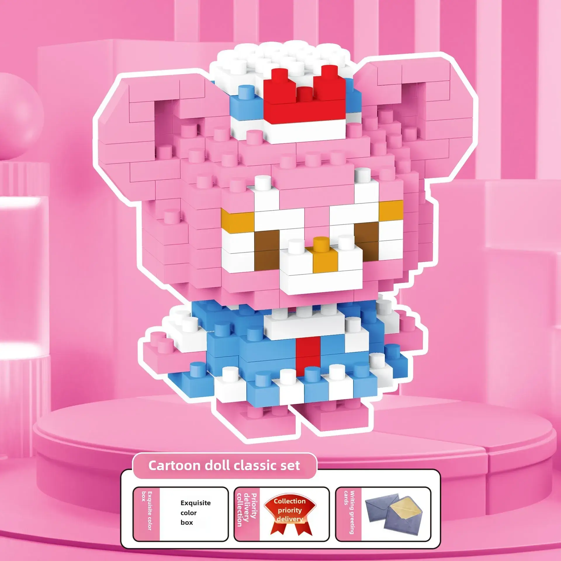 Pink Micro-Particle Doll Puzzle Toy for Girls - Image 9