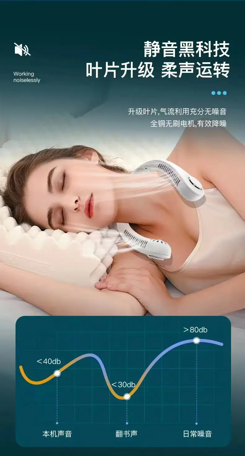 Bladeless Neck Fan Silent Turbine Lazy Fan Neck-hanging Small Fan Neck-hanging Electric Fan Neck-hanging Fan — feature 20
