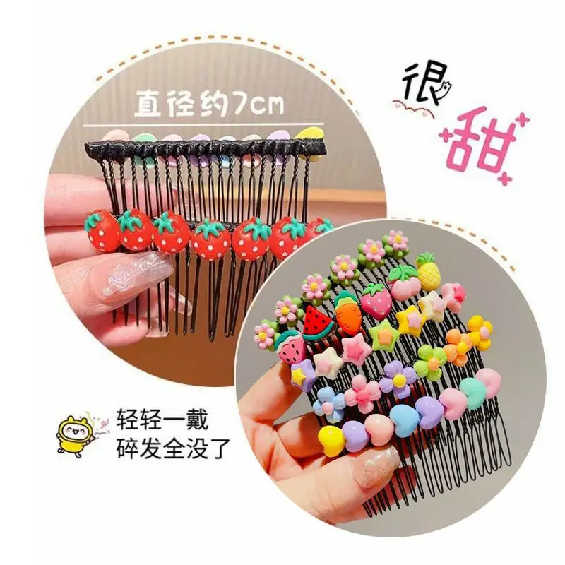 Cute Plastic Hairpin with Colorful Pom Pom for Girls