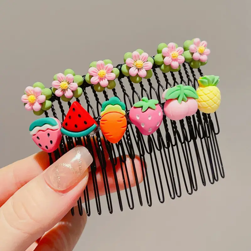 Cute Plastic Hairpin with Colorful Pom Pom for Girls — feature 24