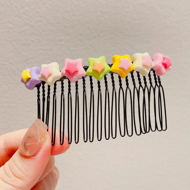 Cute Plastic Hairpin with Colorful Pom Pom for Girls — feature 26