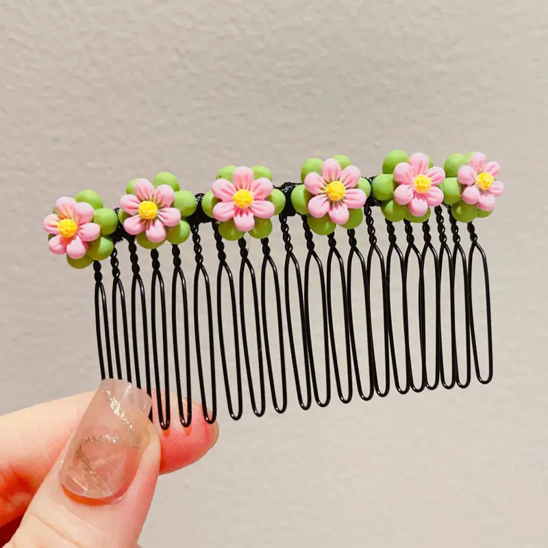 Cute Plastic Hairpin with Colorful Pom Pom for Girls — feature 28