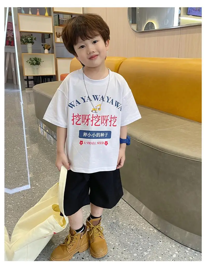 Cute Dig-Dig Print Cotton T-Shirt for Boys Summer 2026 — feature 22