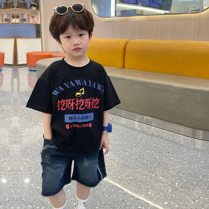Cute Dig-Dig Print Cotton T-Shirt for Boys Summer 2026 - Image 2