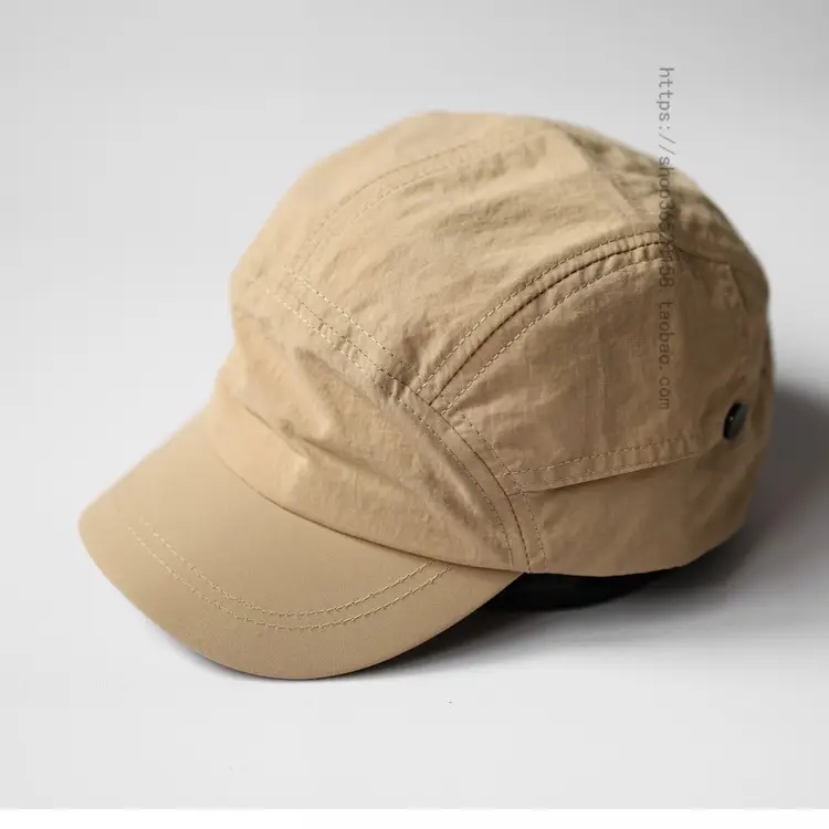 Japanese Style Short Eaves Cap for Men Women Olive Green - Image 7