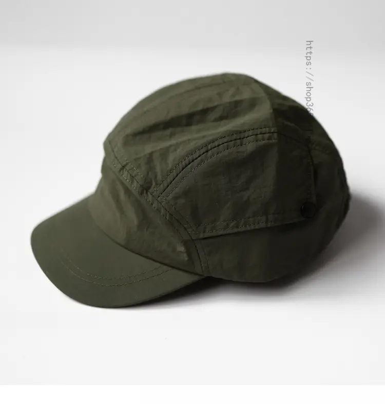 Japanese Style Short Eaves Cap for Men Women Olive Green — feature 10