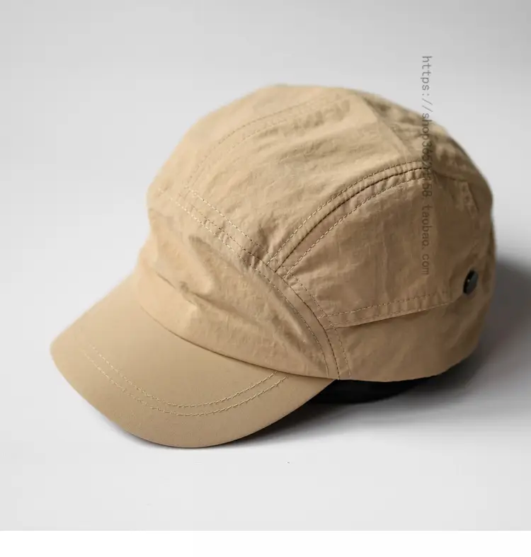 Japanese Style Short Eaves Cap for Men Women Olive Green — feature 5