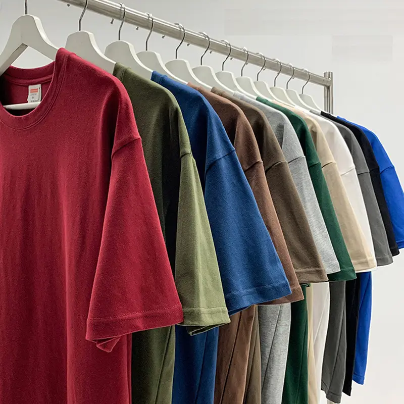 Heavy Weight T-Shirt Large Size Pure Cotton Loose Solid Color - Image 20