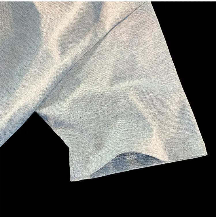 Heavy Weight T-Shirt Large Size Pure Cotton Loose Solid Color — feature 19