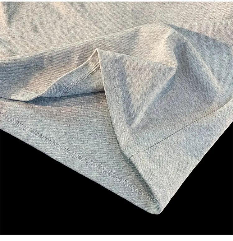 Heavy Weight T-Shirt Large Size Pure Cotton Loose Solid Color — feature 20