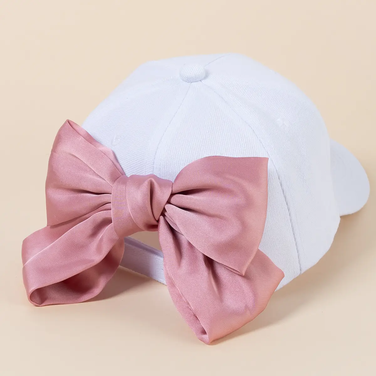 Black Bow Baseball Cap for Women Spring Summer Face Show - Image 7