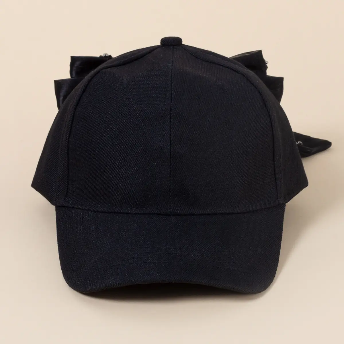 Black Bow Baseball Cap for Women Spring Summer Face Show — feature 14