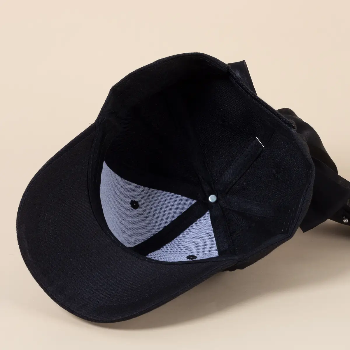 Black Bow Baseball Cap for Women Spring Summer Face Show — feature 16