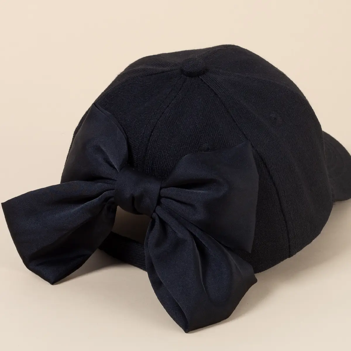Black Bow Baseball Cap for Women Spring Summer Face Show — feature 20