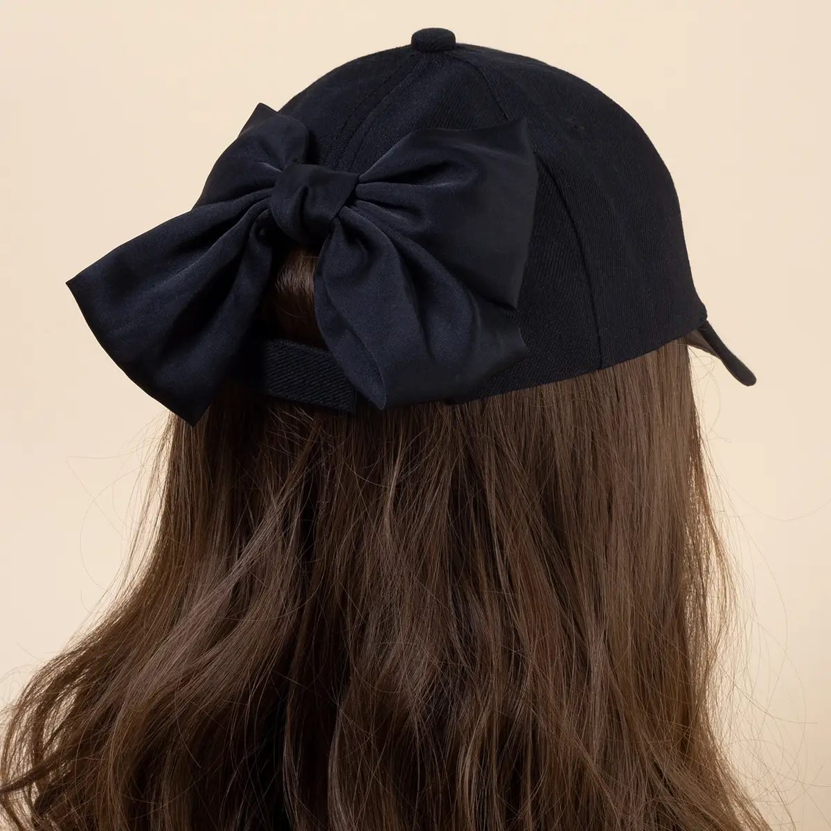 Black Bow Baseball Cap for Women Spring Summer Face Show — feature 22