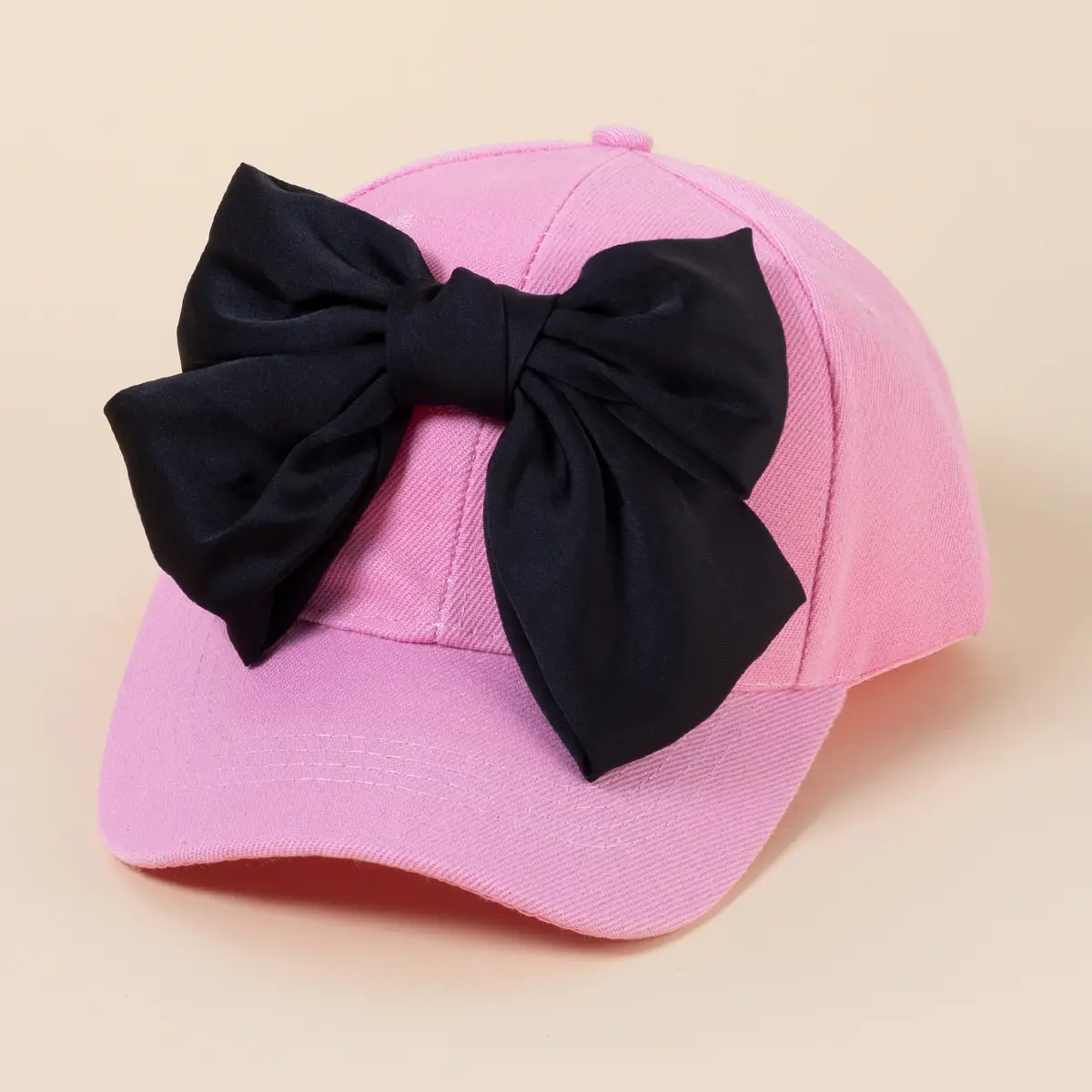 Black Bow Baseball Cap for Women Spring Summer Face Show — feature 4