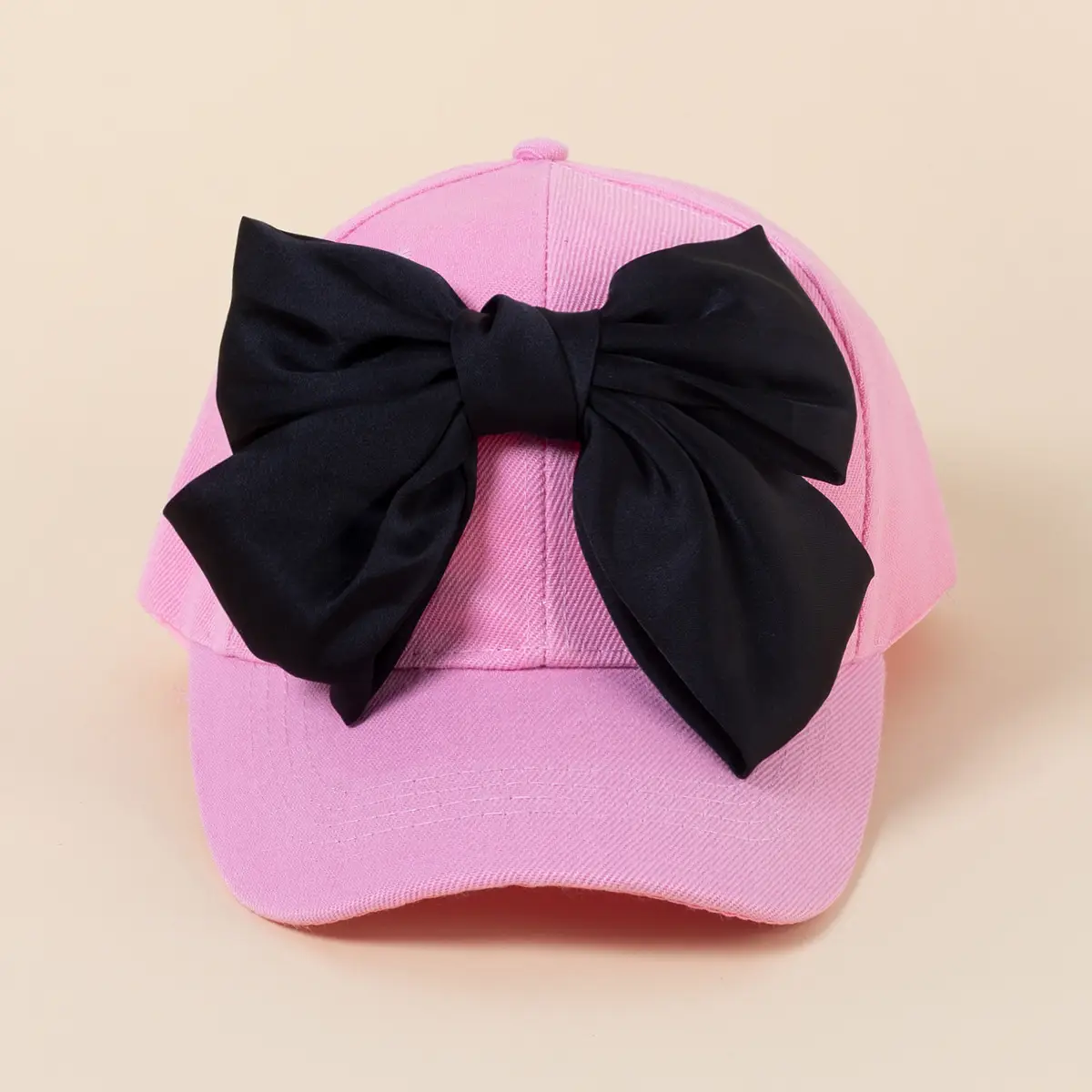 Black Bow Baseball Cap for Women Spring Summer Face Show — feature 5