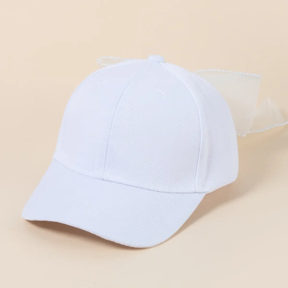 Black Bow Baseball Cap for Women Spring Summer Face Show — feature 8