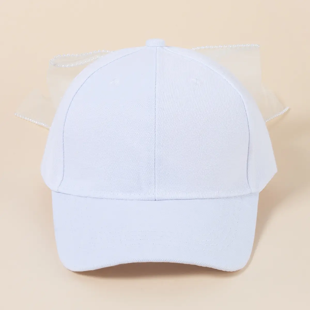 Black Bow Baseball Cap for Women Spring Summer Face Show — feature 9