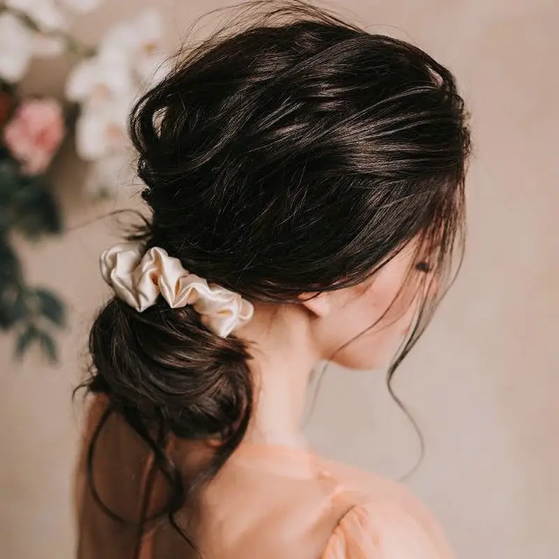 Silk Hair Ties 3.5 Fashion Ponytail Rings Holiday Gifts