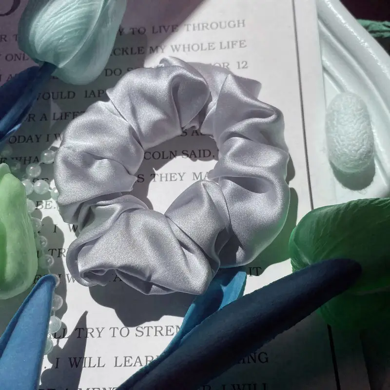 Silk Hair Ties 3.5 Fashion Ponytail Rings Holiday Gifts