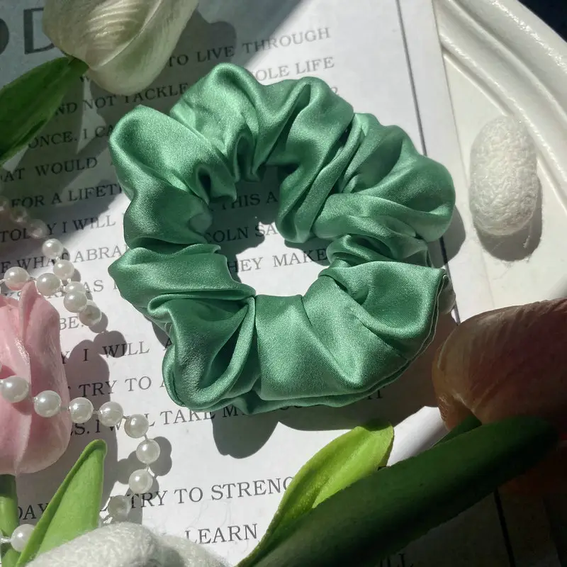 Silk Hair Ties 3.5 Fashion Ponytail Rings Holiday Gifts