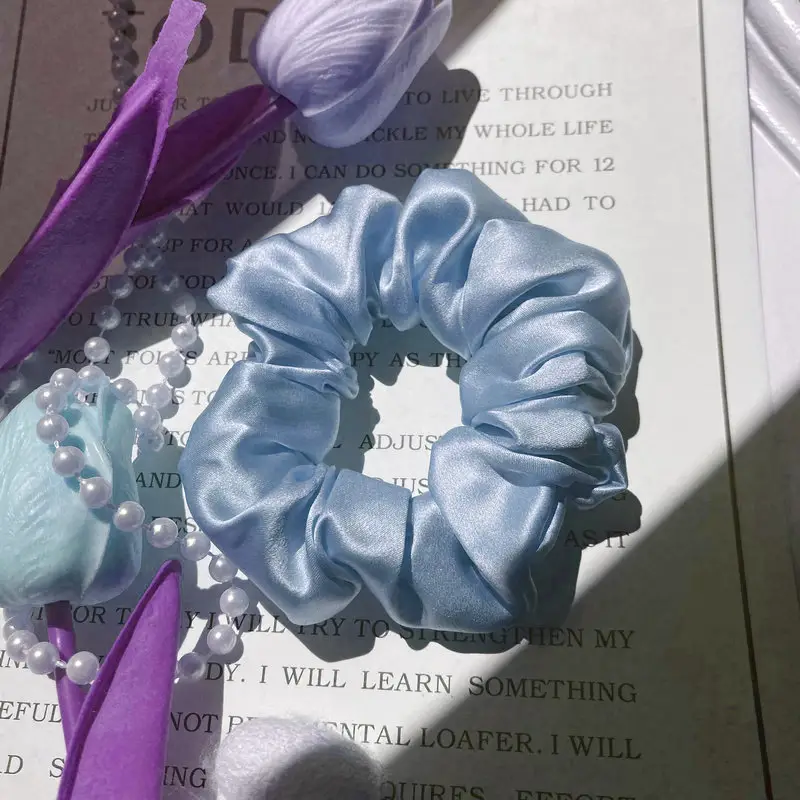 Silk Hair Ties 3.5 Fashion Ponytail Rings Holiday Gifts