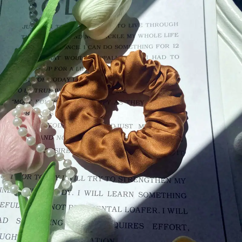 Silk Hair Ties 3.5 Fashion Ponytail Rings Holiday Gifts
