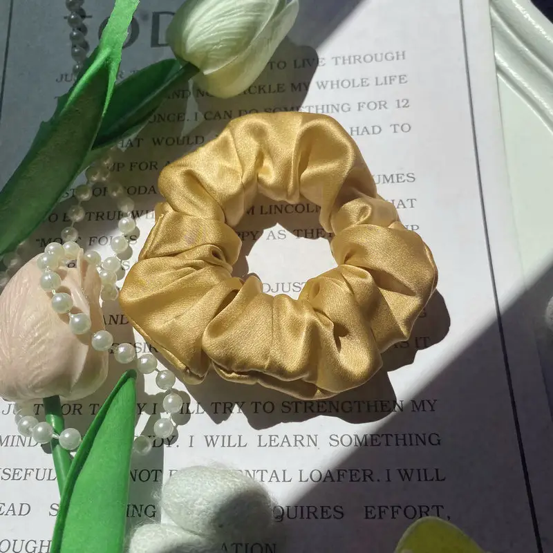 Silk Hair Ties 3.5 Fashion Ponytail Rings Holiday Gifts
