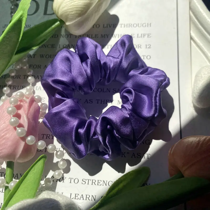 Silk Hair Ties 3.5 Fashion Ponytail Rings Holiday Gifts