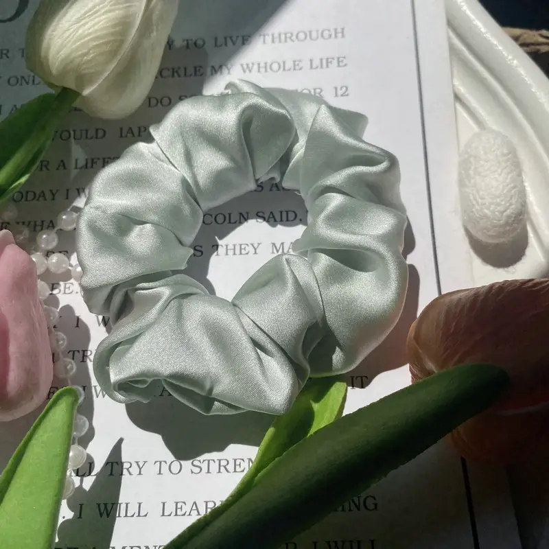Silk Hair Ties 3.5 Fashion Ponytail Rings Holiday Gifts