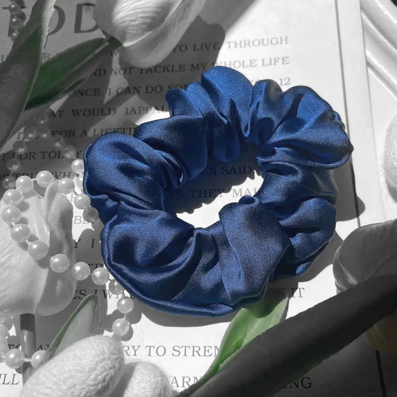 Silk Hair Ties 3.5 Fashion Ponytail Rings Holiday Gifts