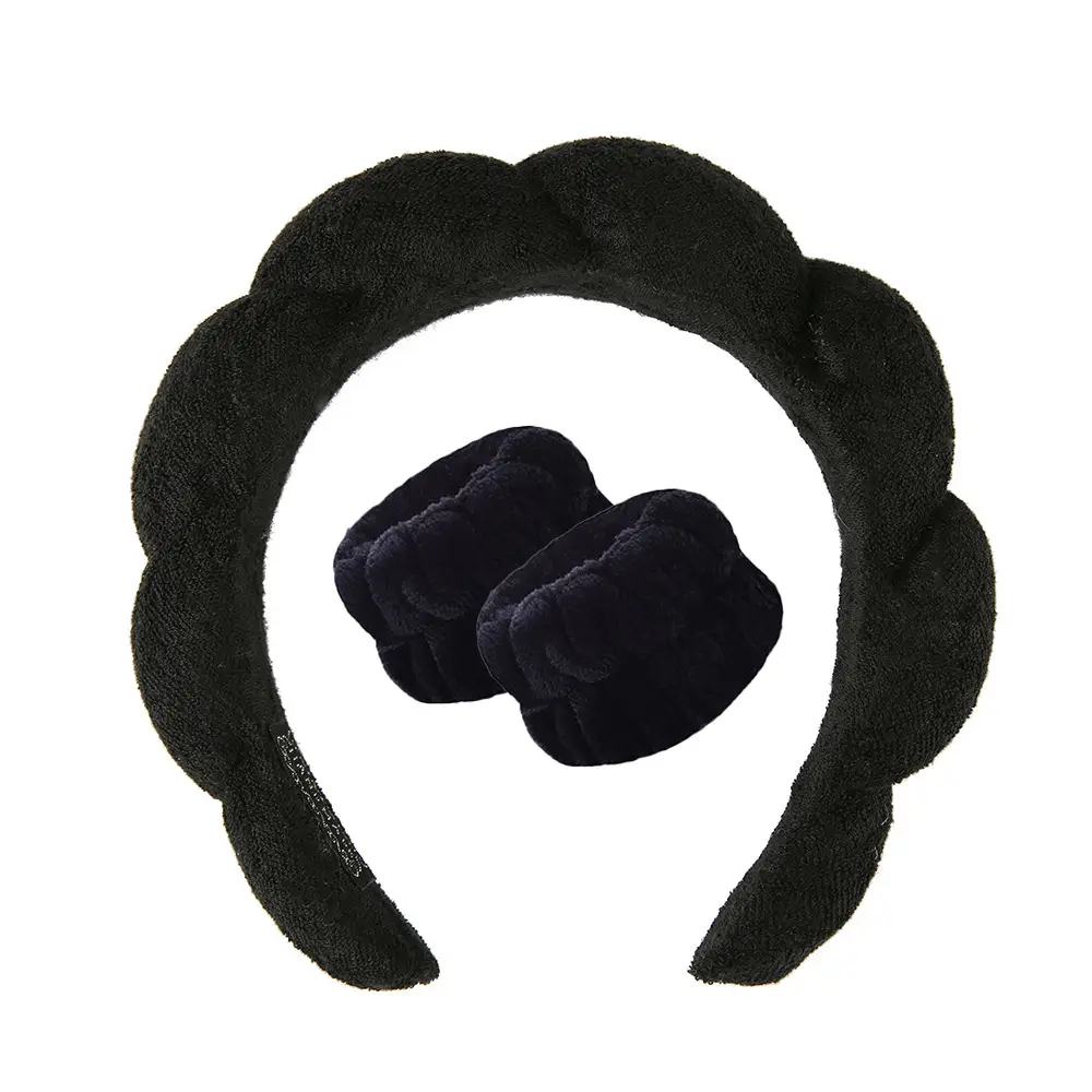Velvet Twist Hair Band Beige Wash Wrist Headwear - Image 104