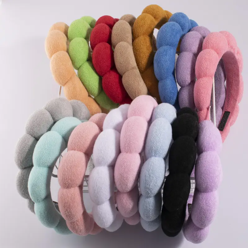 Velvet Twist Hair Band Beige Wash Wrist Headwear — feature 10